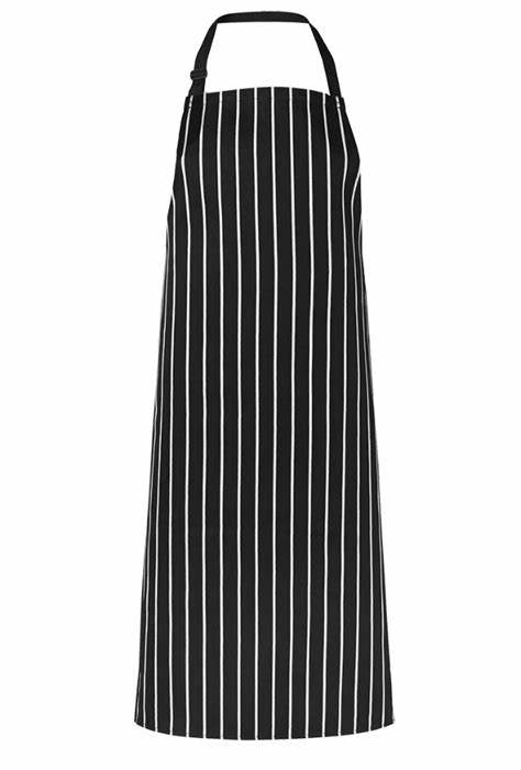 Bib Striped without Pocket - BLACK/WHITE