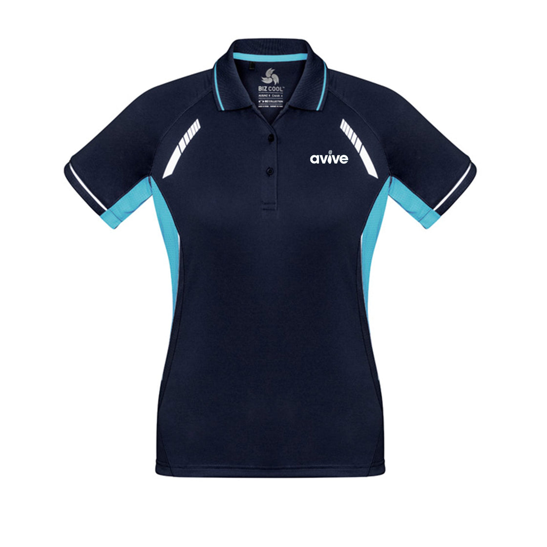 Womens Renegade Short Sleeve Polo - NAVY/SKY/SILVER